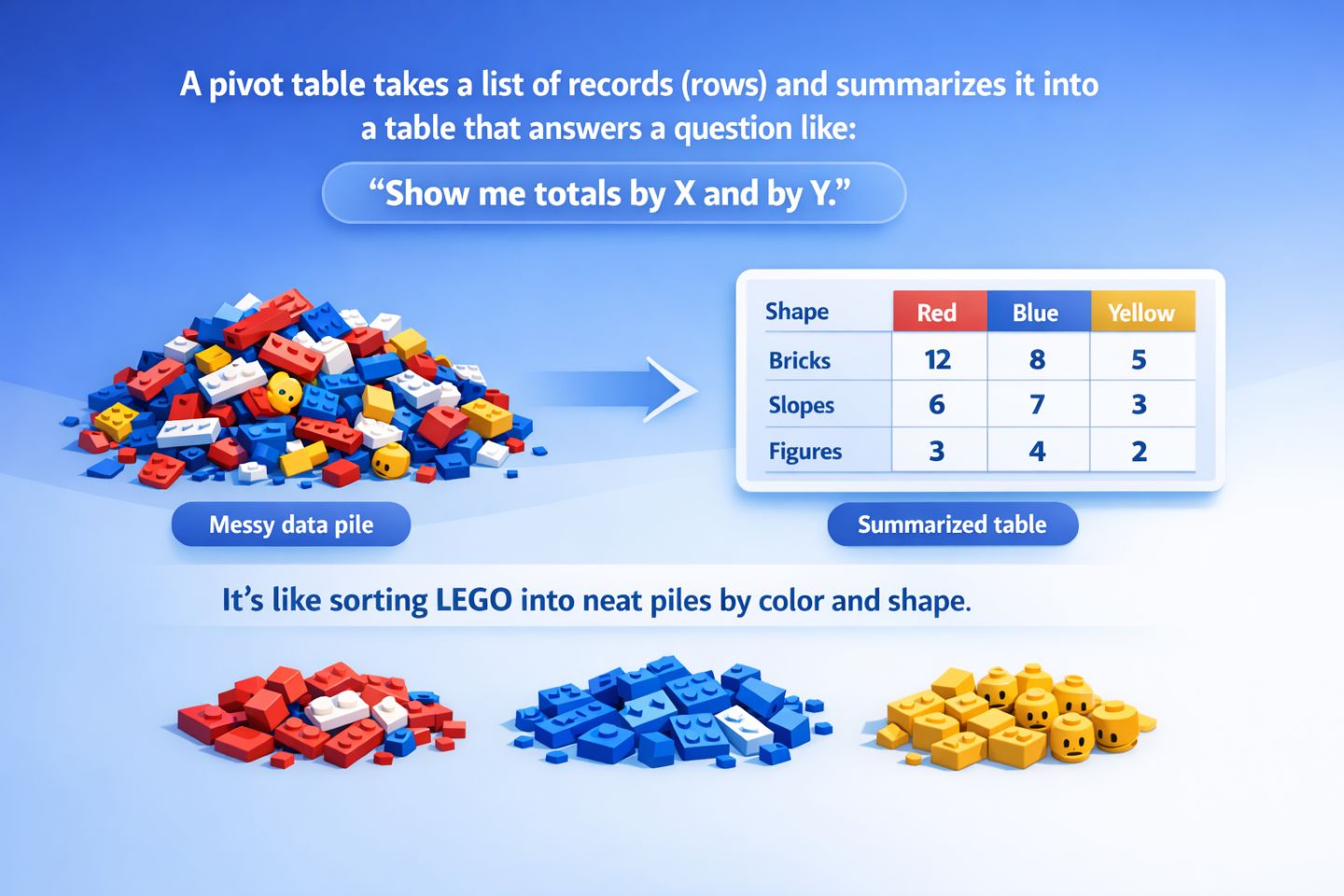 A pivot table, in one sentence